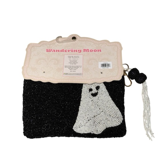 India Handmade Black Ghost Clutch - Picture 4 of 5